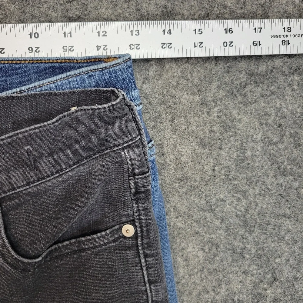 Madewell Jeans Womens 26 Gray High Rise Skinny Distressed Hem Minimalist LOT - Picture 10 of 15